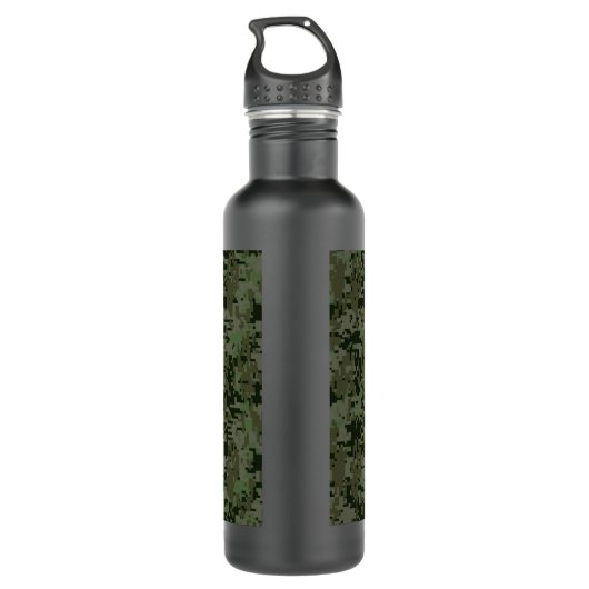 Deep Bossen Digital Camouflage Camo Pattern Waterfles (Achterkant)