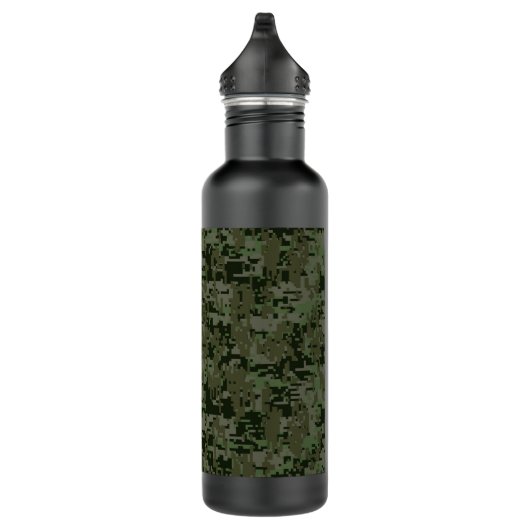 Deep Bossen Digital Camouflage Camo Pattern Waterfles (Rechts)