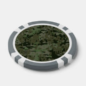 Deep Bossen digitale groene camo achtergrond Poker Chips (Enkel)
