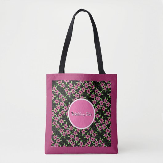 Deep Bourgogne Patroon Tote Bag (Voorkant)