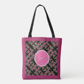 Deep Bourgogne Patroon Tote Bag (Achterkant)