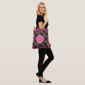 Deep Bourgogne Patroon Tote Bag (Op model)