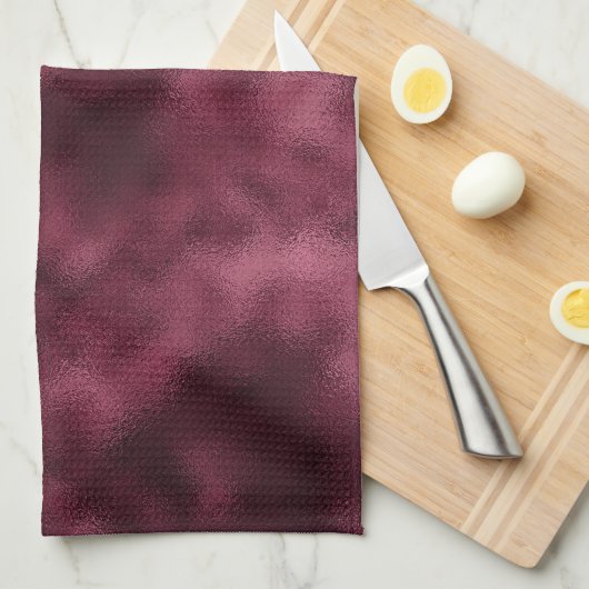 Deep Bourgondië Red Christmas Theedoek (Quarter Fold)