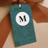 Deep Bramble | Festive Botanical Monogram Cadeaulabel
