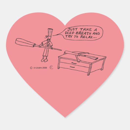 Deep Breath Heart Sticker (Voorkant)