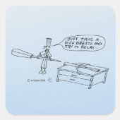 Deep Breath Square Sticker (Voorkant)