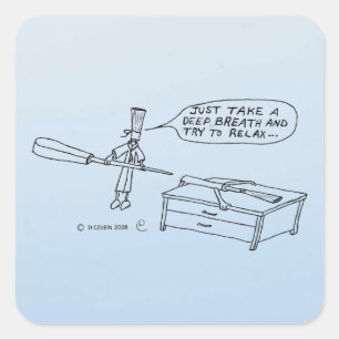 Deep Breath Square Sticker