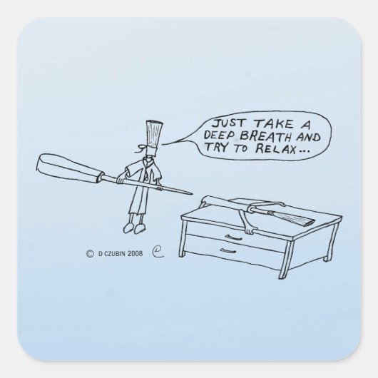 Deep Breath Square Sticker (Voorkant)