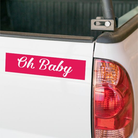 Deep Bright Pink Girly Girl Bumpersticker (Op Truck)