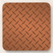 Deep Bronze Diamond Bord Pattern Bier Onderzetter (Voorkant)
