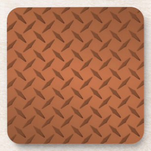 Deep Bronze Diamond Bord Pattern Bier Onderzetter