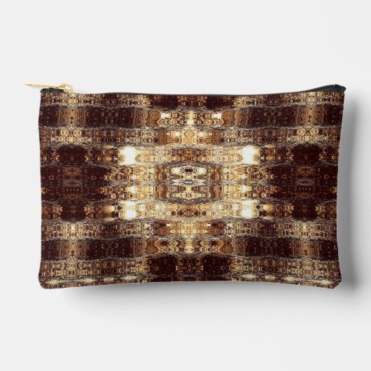 Deep Brown Abstracte Accessoiretas Etui (Voorkant)
