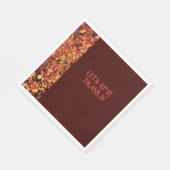 Deep Brown Dinner Autumn Feast Happy Bedankt geven Servet (Hoek)