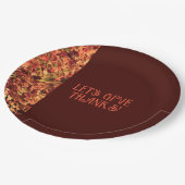 Deep Brown Family Gathering Happy Bedankt geven Papieren Bordje (Gekanteld)