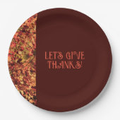 Deep Brown Family Gathering Happy Bedankt geven Papieren Bordje (Voorkant)