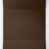 Deep Brown Solid – minimalistische rustieke achter Drieluik Uitnodiging (Binnenkant midden)
