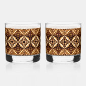 Deep Brown Stars Drinkware Set Whisky Glas (Voorkant)