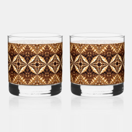 Deep Brown Stars Drinkware Set Whisky Glas (Achterkant)