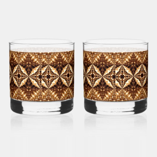 Deep Brown Stars Drinkware Set Whisky Glas (Rechts)