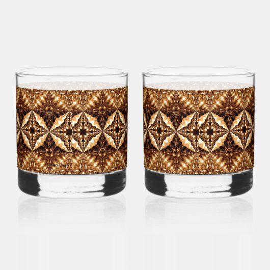 Deep Brown Stars Drinkware Set Whisky Glas (Links)