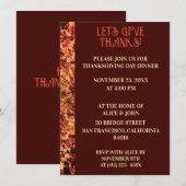 Deep Brown Thanksgiving Dinner Herfstfeest Kaart (Voorkant / Achterkant)