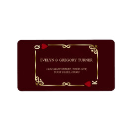 Deep Burgundy Casino Las Vegas Poker Wedding Etiket
