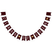 Deep Burgundy Class Of 2026 Graduation Party Vlaggetjes (Alle)