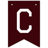 Deep Burgundy Class Of 2026 Graduation Party Vlaggetjes (Tweede vlag)