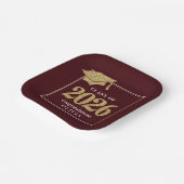 Deep Burgundy Class Of 2026 Papieren Bordje (Gebogen)