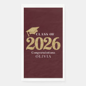 Deep Burgundy Class Of 2026 Servet (Voorkant)