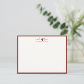 Deep Burgundy Classic Dove Stationery Note Card Kaart (Staand voorkant)