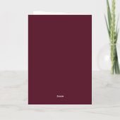 Deep Burgundy Classic Wedding Foil Thank You Card Folie Wenskaart (Achterkant)