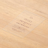 Deep Burgundy Classic Wedding Save the Date Acryl Uitnodigingen (Laagn)