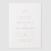 Deep Burgundy Classic Wedding Save the Date Vellum Uitnodigingen (Voorkant)