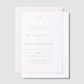 Deep Burgundy Classic Wedding Save the Date Vellum Uitnodigingen (Offset)
