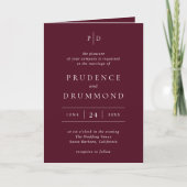 Deep Burgundy Elegant Classic Wedding (Voorkant)