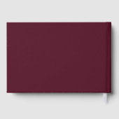 Deep Burgundy Elegant Classic Wedding Gastenboek (Achterkant)