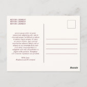 Deep Burgundy Elegant Classic Wedding Thank You Briefkaart (Achterkant)