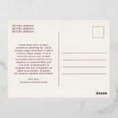 Deep Burgundy Elegant Classic Wedding Thank You Folie Uitnodiging Briefkaart (Achterkant)