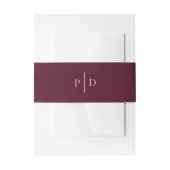 Deep Burgundy Elegant Classic Wedding Uitnodigingen Wikkel (Voorkant Voorbeeld)