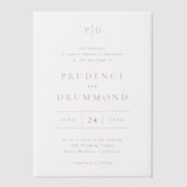 Deep Burgundy Elegant Classic Wedding Vellum Uitnodigingen (Voorkant)
