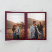 Deep Burgundy Elegant QR Code Classic Wedding (Binnen)