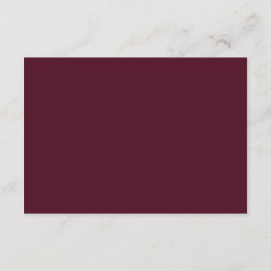 Deep Burgundy Elegant QR Code Classic Wedding RSVP Kaartje (Achterkant)