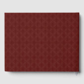 Deep Burgundy Formal Modern Classic Damask Wedding Gastenboek (Achterkant)