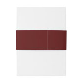 Deep Burgundy Ivory Stripe Oval Old Money Wedding  Uitnodigingen Wikkel (Achterkant Voorbeeld)