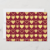 Deep Burgundy Luxury Hearts Valentine’s Gift Feestdagenkaart (Achterkant)