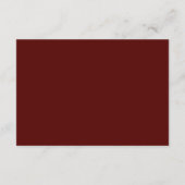 Deep Burgundy Modern Classic Formal Estate Wedding Informatiekaartje (Achterkant)