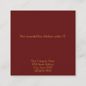 Deep Burgundy Modern Lijst die Kaarten voor beelds Afsprakenkaartje (Achterkant)