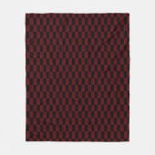 Deep Burgundy Red en Black Woven Pattern Fleece Deken (Voorkant)