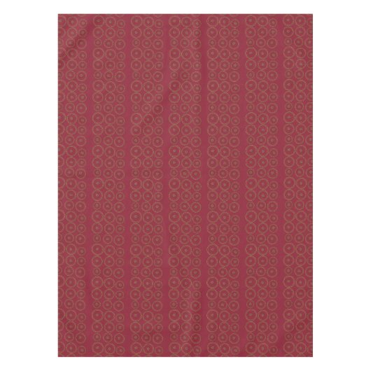 Deep Burgundy Red Leaf Pattern Holiday Tablecloth Tafelkleed (Voorkant)